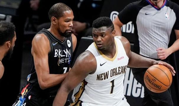 360体育官网-篮网备战鹈鹕不敢轻敌 KD：锡安是独一无二的球员